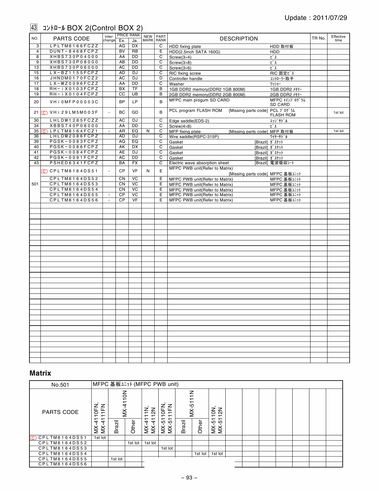 SHARP MX 4110 4111 4112 5110 5111 5112 N Parts Manual-6